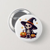 Halloween Skeleton-Button Button (Vorne & Hinten)