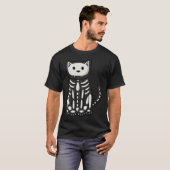 Halloween Skeleton Cat T-Shirt (Vorne ganz)