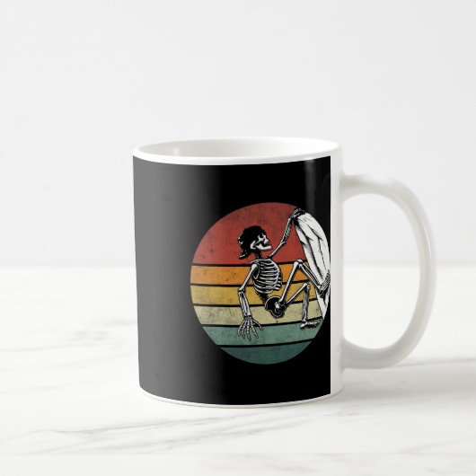 Halloween Skeleton Climber Vintage Skeleton Rock C Kaffeetasse (Rechts)