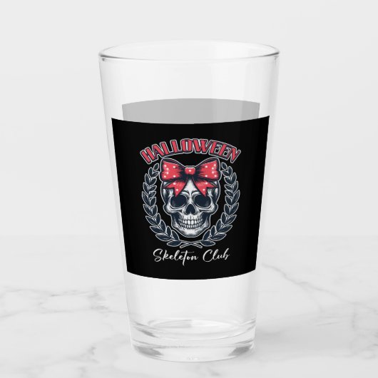 Halloween Skeleton Club Glas (Vorderseite)