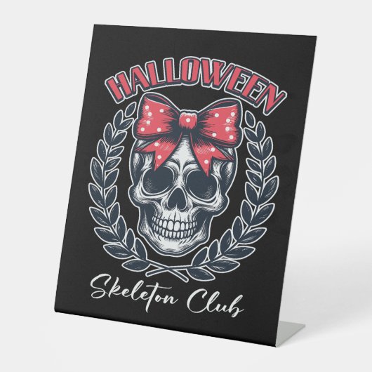 Halloween Skeleton Club Sockelschild (Vorderseite)