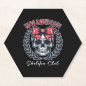 Halloween Skeleton Club Untersetzer (Vorderseite)