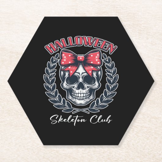 Halloween Skeleton Club Untersetzer (Vorderseite)