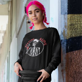 Halloween Skeleton Coffee Staying Alive Sweatshirt