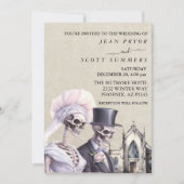 Halloween Skeleton Couple Einladung (Vorderseite)