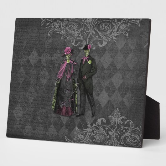 Halloween Skeleton Couple Fotoplatte (Seite)