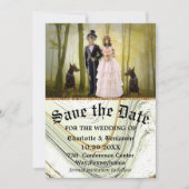 Halloween Skeleton Couple Gothic Save the Date (Vorderseite)