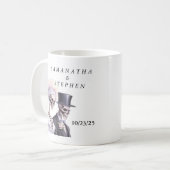 Halloween Skeleton Couple Kaffeetasse (Vorderseite Links)
