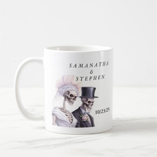 Halloween Skeleton Couple Kaffeetasse (Links)