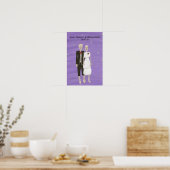 Halloween Skeleton Couple Wedding Poster (Küche)