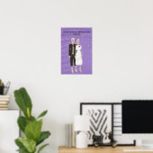 Halloween Skeleton Couple Wedding Poster (Heimbüro)