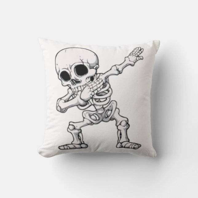 Halloween Skeleton Dabbing Kissen (Vorderseite)