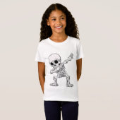 Halloween Skeleton Dabbing T - Shirt (Vorne ganz)
