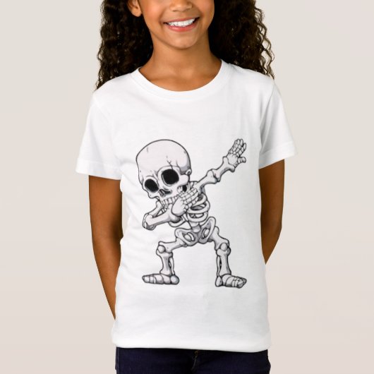 Halloween Skeleton Dabbing T - Shirt (Vorderseite)