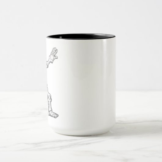 Halloween Skeleton Dabbing Tasse (Zentrum)