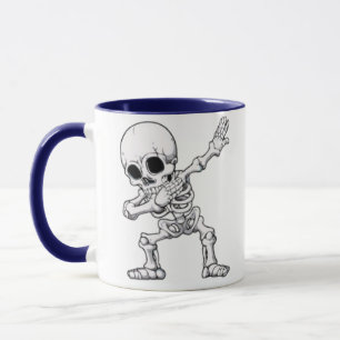 Halloween Skeleton Dabbing Tasse