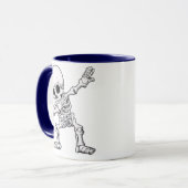 Halloween Skeleton Dabbing Tasse (Vorderseite Links)