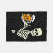 Halloween Skeleton Dad Funny Lazy Skull Costume Pa Fleecedecke (Vorderseite (Horizontal))