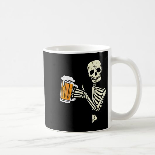 Halloween Skeleton Dad Funny Lazy Skull Costume Pa Kaffeetasse (Rechts)