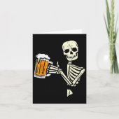Halloween Skeleton Dad Funny Lazy Skull Costume Pa Karte (Vorderseite)