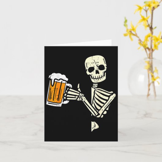 Halloween Skeleton Dad Funny Lazy Skull Costume Pa Karte (Gelbe Blume)