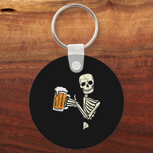 Halloween Skeleton Dad Funny Lazy Skull Costume Pa Schlüsselanhänger (Vorderseite)