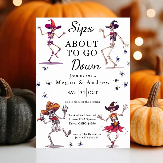 Halloween Skeleton Dance Einladung