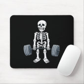 Halloween Skeleton Deadlift Fun Fitness Weightlift Mousepad (Mit Mouse)