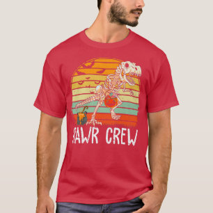 Halloween Skeleton Dinosaur Pumpkin Tre Dino Rawr T-Shirt