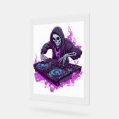Halloween Skeleton DJ Acrylschild (Winkel)