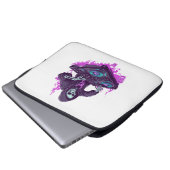 Halloween Skeleton DJ Laptopschutzhülle (Vorne Knopf)