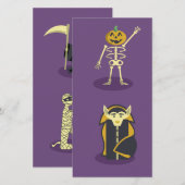 Halloween Skeleton Dracula Mummy Grim Sensenmann (Vorne/Hinten)