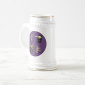 Halloween Skeleton Dracula Mummy Grim Sensenmann Bierglas (Vorderseite Links)