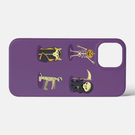 Halloween Skeleton Dracula Mummy Grim Sensenmann Case-Mate iPhone Hülle (Rückseite (Horizontal))