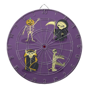 Halloween Skeleton Dracula Mummy Grim Sensenmann Dartscheibe