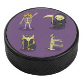 Halloween Skeleton Dracula Mummy Grim Sensenmann Eishockey Puck (3/4)