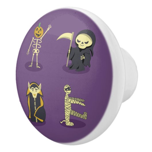 Halloween Skeleton Dracula Mummy Grim Sensenmann Keramikknauf (Rechts)
