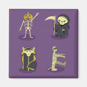 Halloween Skeleton Dracula Mummy Grim Sensenmann Magnet