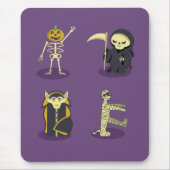 Halloween Skeleton Dracula Mummy Grim Sensenmann Mousepad (Vorne)
