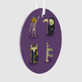 Halloween Skeleton Dracula Mummy Grim Sensenmann Ornament (Vorderseite)