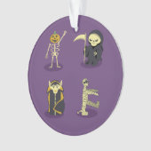 Halloween Skeleton Dracula Mummy Grim Sensenmann Ornament (Vorderseite)