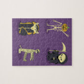 Halloween Skeleton Dracula Mummy Grim Sensenmann Puzzle (Horizontal)