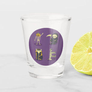 Halloween Skeleton Dracula Mummy Grim Sensenmann Schnapsglas