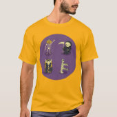 Halloween Skeleton Dracula Mummy Grim Sensenmann T-Shirt (Vorderseite)