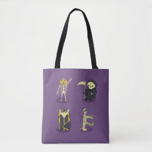 Halloween Skeleton Dracula Mummy Grim Sensenmann Tasche