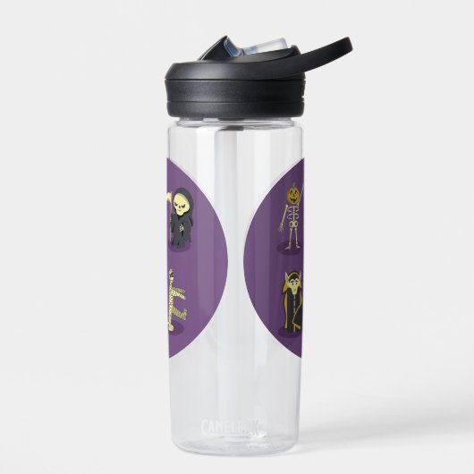 Halloween Skeleton Dracula Mummy Grim Sensenmann Trinkflasche (Links)