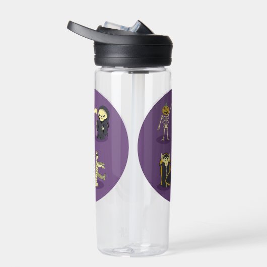 Halloween Skeleton Dracula Mummy Grim Sensenmann Trinkflasche (Rechts)