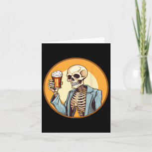 Halloween Skeleton Drink Beer Karte