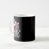 Halloween Skeleton Drink Kaffee Pink Coquette B Kaffeetasse (Vorderseite Links)