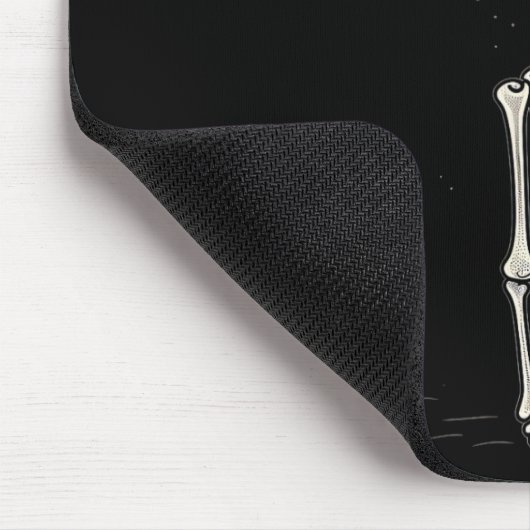 Halloween Skeleton Drink Martini Schwanz Mousepad (Ecke)